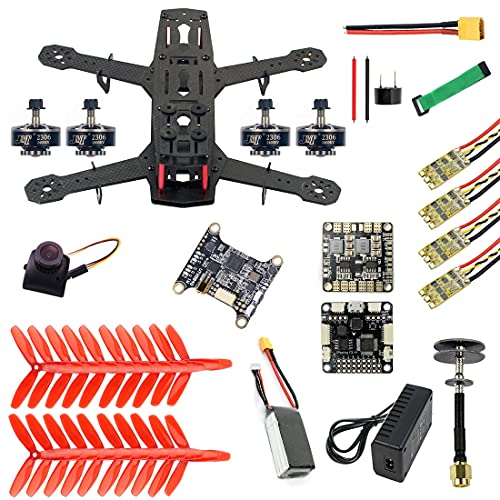 LMIAOM DIY Marco 250 Kit completo FPV Quadcopter cámara Drone 250MM fibra de carbono SP Racing F3 FC Flycolor Raptor BLS Pro-30A ESC 700TVL Piezas de montaje de accesorios de bricolaje