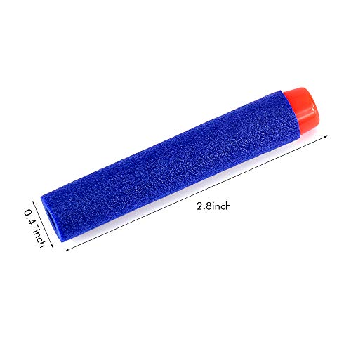 Locisne 100pcs 7.2cm Recarga de Dardos Soft EVA Foam Bullet Munición Pack para N-Strike Elite Series- Azul(EVA bala 100)