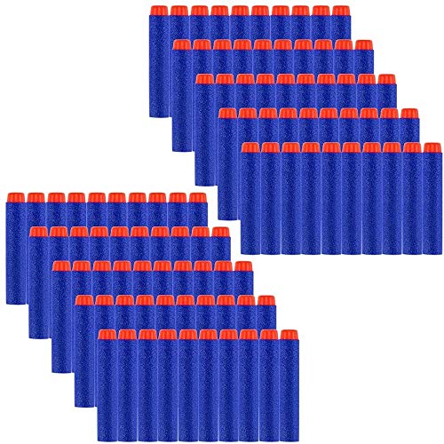 Locisne 100pcs 7.2cm Recarga de Dardos Soft EVA Foam Bullet Munición Pack para N-Strike Elite Series- Azul(EVA bala 100)