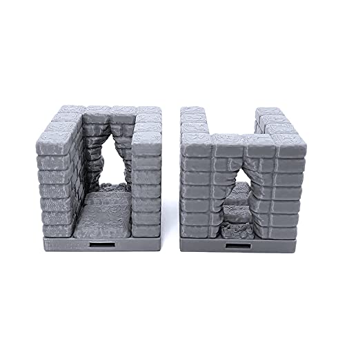 Lock Dungeon Tiles - Juego de rol para Puertas y entradas, paisajes de Terreno de 28 mm en Miniatura Juego de rol, Impreso en 3D, se Puede Pintar EnderToys