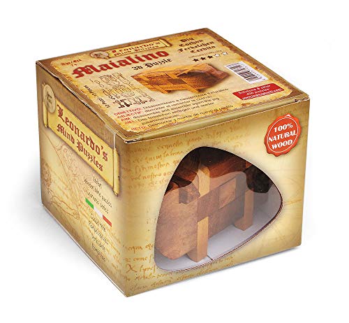 Logica Juegos Art. Cerdito 3D - Rompecabezas de Madera 3D - Dificultad Difícil 3/6 - Colección Leonardo da Vinci