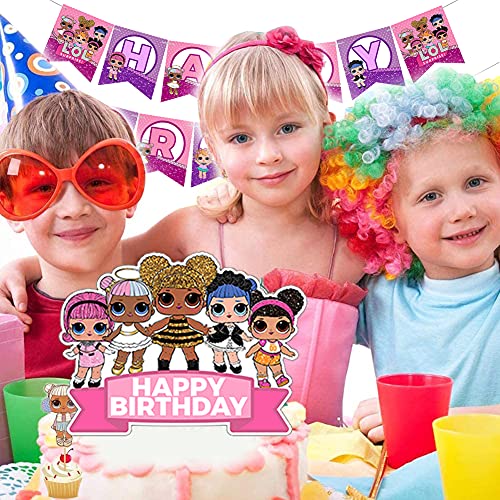 LOL surprise dolls Latex Ballon, Decoraciones de Cumpleaños de LOL,FNDE Adornos para Pastel de Juegos para niños adultos Decoraciones de Fiesta temática Fiesta Suministros Decoraciones