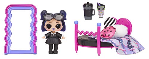 LOL Surprise Furniture - Con Muñeca Dusk y Más de 10 Sorpresas - Juego Plegable para Muñecas en Miniatura - Compatible con Casa OMG - Serie 4 - Muñecas Coleccionables para Niños a Partir de 3 Años