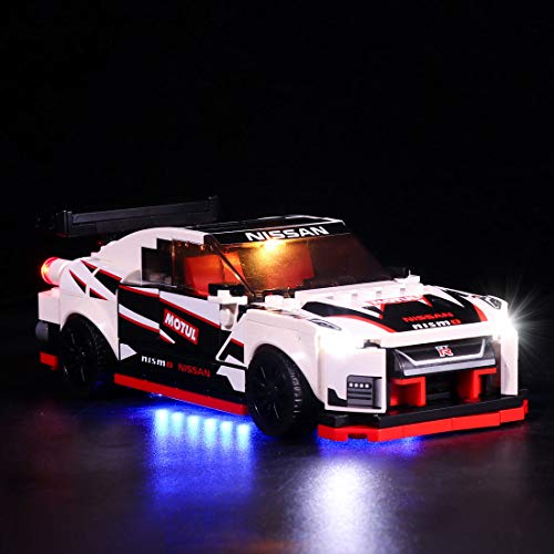 Lommer Juego de iluminación para Lego Speed Champions 76896 – Nissan GT-R NISMO blanco, kit de luz LED compatible con el modelo Lego 76896 (no incluye el modelo Lego).