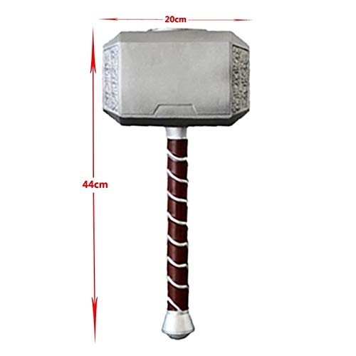 Lonme 44cm Thor's Hammer PU Foam 17" El Martillo de Thor Thunder Hammer Toy Collectors Cosplay Prop Fancy Dress Weapon