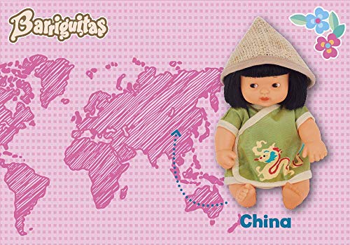 Los Barriguitas - Barriguitas del mundo China, muñeco bebé barriguitas de China, colección del mundo con ropa para muñecas, juguete para niños y niñas a partir de 3 años, FAMOSA (700016875)