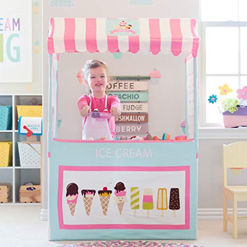 Los Niños Juegan La Carpa Y La Casa De Juegos Interior, El Carrito De Helado Portátil para Niños. Tiendas De Lona De Algodón (125 cm De Altura)