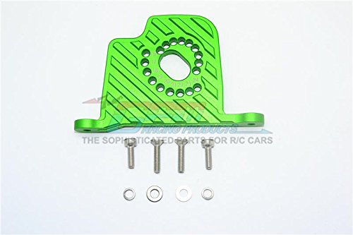 Losi 1/6 Super Baja Rey 4X4 Desert Truck Upgrade Parts Aluminium Motor Mount Plate With Heat Sink Fins - 1Pc Set Green