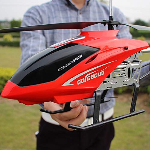 Lotees Chicos juguete rc helicóptero gigante grande al aire libre 85 cm control remoto volando avión gyro anti-colisión con giro led radio control remoto 3.5 canales helicóptero aviones juguete juguet