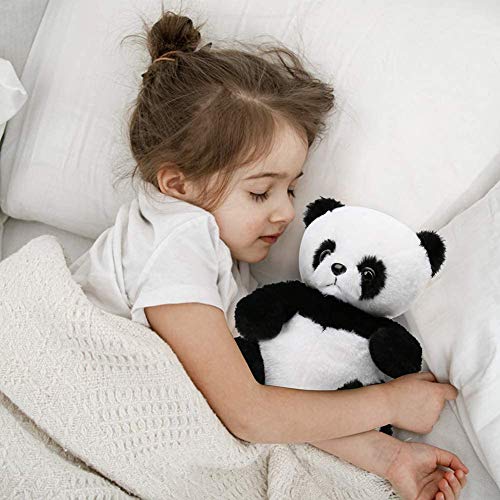 LotFancy Animales de Peluche de Panda de 8 Pulgadas (Altura 22cm) , Peluche de Panda de Peluche Suave, Juguetes de Peluche de Animales de Peluche para Niños Regalo para el Día de Cumpleaños