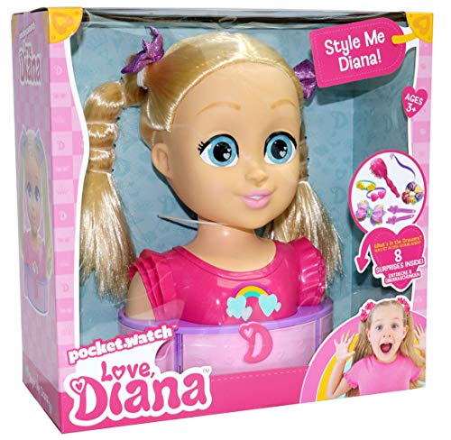 Love, Diana Deluxe Styling Head Playset con Accesorios para el Pelo (Vivid Toy Group 79851)