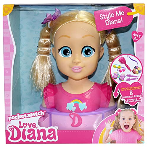 Love, Diana Deluxe Styling Head Playset con Accesorios para el Pelo (Vivid Toy Group 79851)