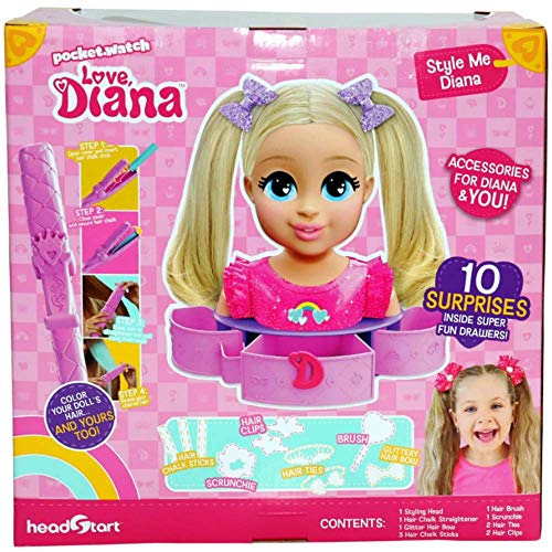 Love, Diana Deluxe Styling Head Playset con Accesorios para el Pelo (Vivid Toy Group 79851)