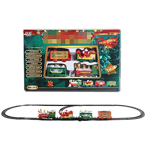 LSXLSD Christmas Electric Train Mini Santa Claus Rail Car Needs Mesar For Niños Navidad Tren Regalo Tren De Navidad Conjunto Mini Modelo Tren (Size : 01)