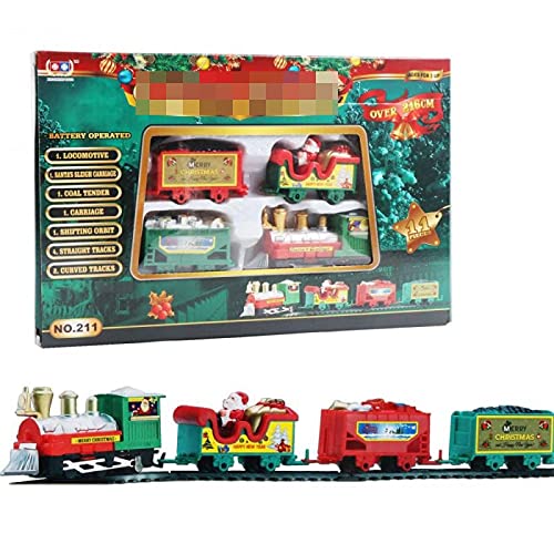 LSXLSD Christmas Electric Train Mini Santa Claus Rail Car Needs Mesar For Niños Navidad Tren Regalo Tren De Navidad Conjunto Mini Modelo Tren (Size : 01)