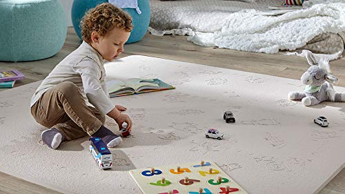 LuBabymats - Alfombra puzzle infantil para bebés de Foam (EVA), suelo extra acolchado para niños, color Beige