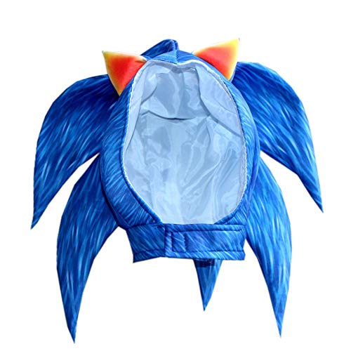 Lucky baby Niñas Niños DisfrazSonic Hedgehog Jumpsuit + Tocado + Guantes Traje de Lujo (Azul, 110-125cm / 5-6 años)