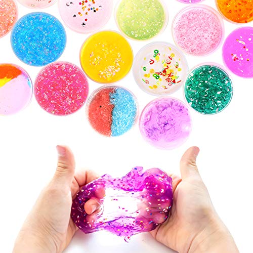 Luclay DIY Slime Kit - Crystal Slime para Manualidades Niños, Kit de Slime para Hacer Juego Slime Regalos para Niños