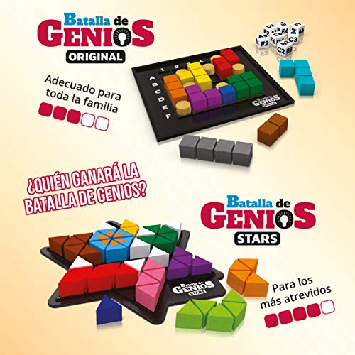 Lúdilo- Batalla de genios Stars, Rompecabezas, Mesa Educativo, Puzzles para niños con Piezas de Madera, Juegos Tablero, Potencia la lógica y Velocidad (80955)