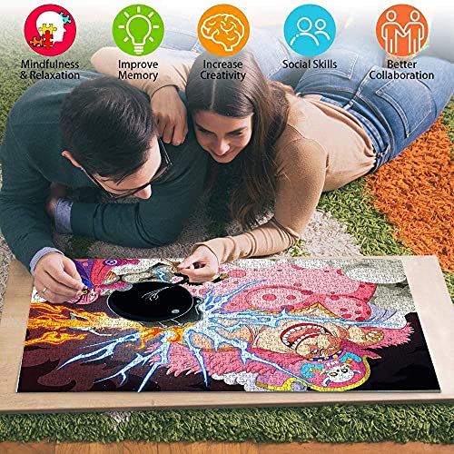 Luffy vs Bigmom Jigsaw 1000 piezas One Piece 1000 piezas Rompecabezas DIY Jigsaw Juegos divertidos para padres e hijos regalo de cumpleaños - Anime 70x50cm