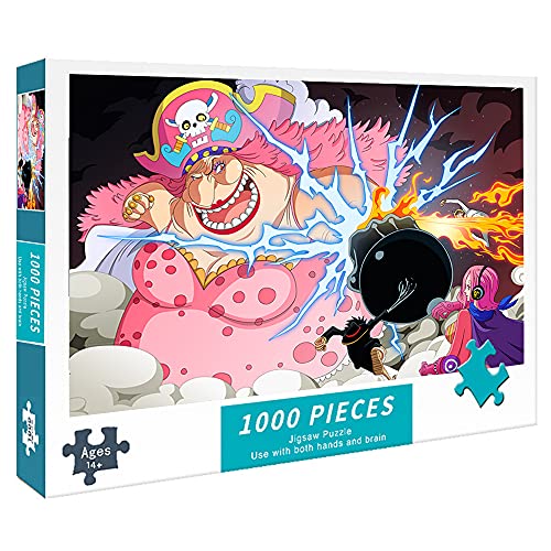 Luffy vs Bigmom Jigsaw 1000 piezas One Piece 1000 piezas Rompecabezas DIY Jigsaw Juegos divertidos para padres e hijos regalo de cumpleaños - Anime 70x50cm