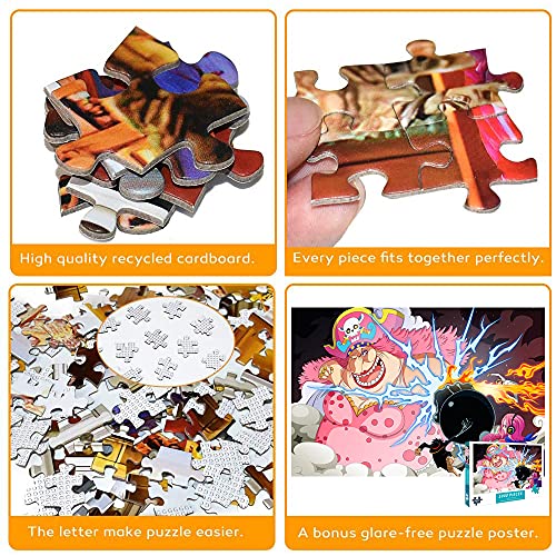 Luffy vs Bigmom Jigsaw 1000 piezas One Piece 1000 piezas Rompecabezas DIY Jigsaw Juegos divertidos para padres e hijos regalo de cumpleaños - Anime 70x50cm