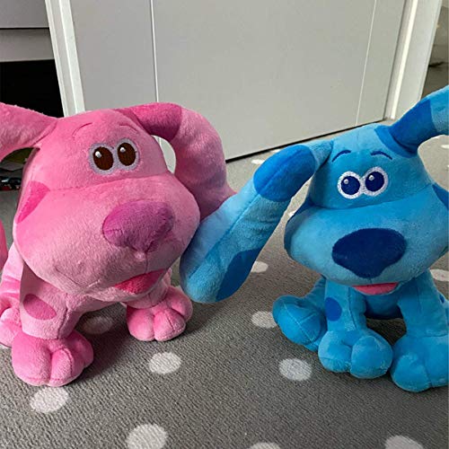 LuLezon 2PC Peluche ¡Las Pistas De Blue Y Tú! Beanbag Plush Doll Blue Pink Dog Juguetes De Peluche 20CM