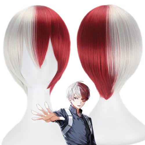 Lusha Todoroki Shouto peluca Cosplay disfraz pelucas Anime pelo sintético con gorro de peluca gratis