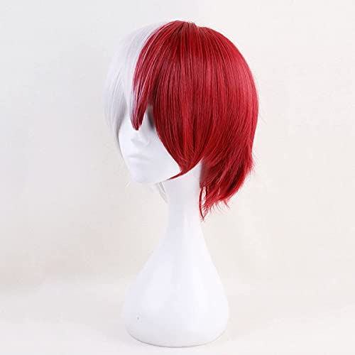 Lusha Todoroki Shouto peluca Cosplay disfraz pelucas Anime pelo sintético con gorro de peluca gratis