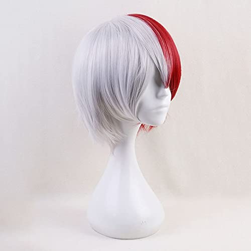 Lusha Todoroki Shouto peluca Cosplay disfraz pelucas Anime pelo sintético con gorro de peluca gratis