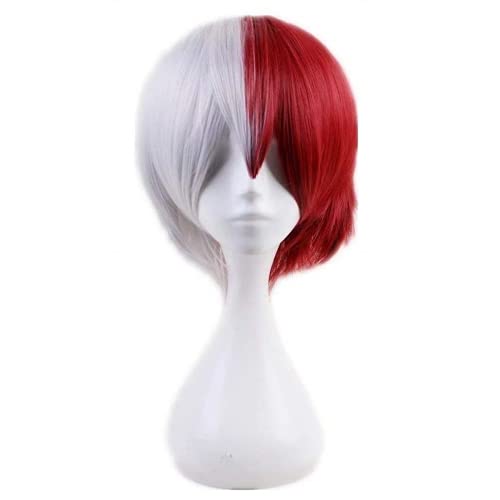 Lusha Todoroki Shouto peluca Cosplay disfraz pelucas Anime pelo sintético con gorro de peluca gratis