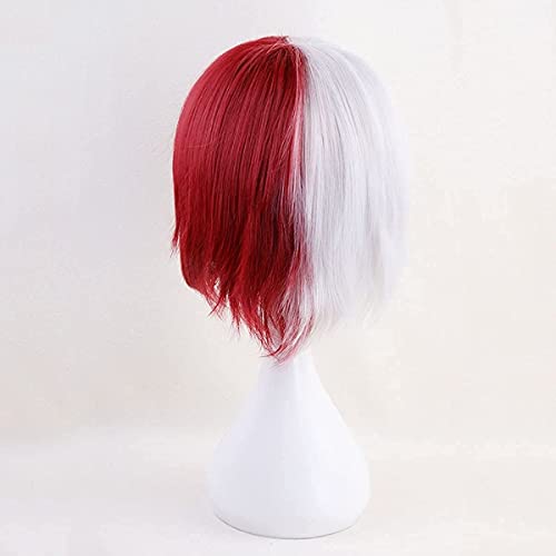 Lusha Todoroki Shouto peluca Cosplay disfraz pelucas Anime pelo sintético con gorro de peluca gratis