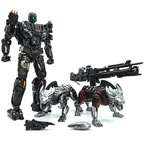 LUSTAR Lockdown Transformers Serie Movie Toys Regalo De Cumpleaños con Doble Perro 23 Cm / 9 Pulgadas