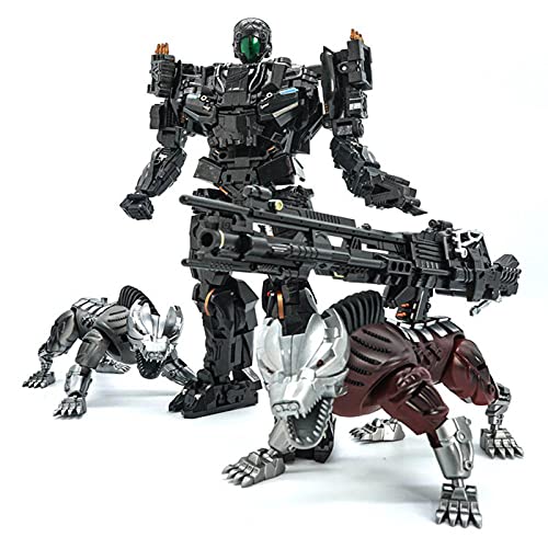 LUSTAR Lockdown Transformers Serie Movie Toys Regalo De Cumpleaños con Doble Perro 23 Cm / 9 Pulgadas