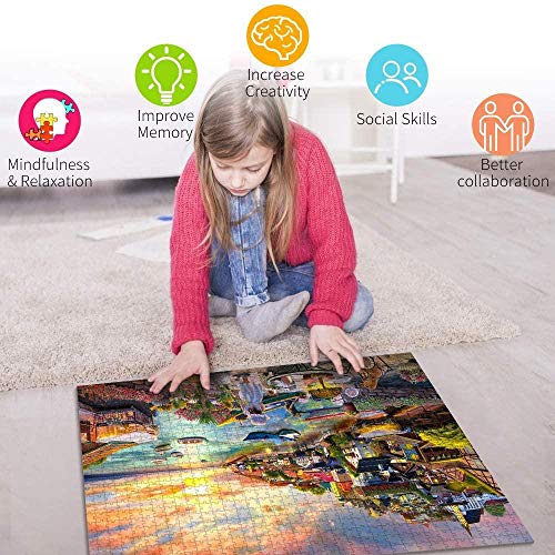 LYBSSG Puzzle Rompecabezas de 1000 Piezas para Adultos - Paisaje de Asturias, España Rompecabezas DIY Juego Educativo de Rompecabezas Niños Juegos Familiares Regalo-2