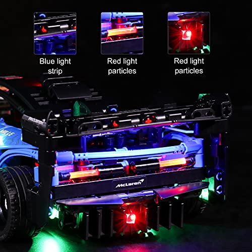 LYCH Juego de iluminación LED para coche de carreras Lego Technic McLaren Senna GTR, compatible con LEGO 42123, sin juego Lego.