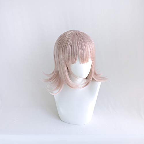 LZT 40cm/15.75''Lotus Short Anime Cosplay Pelucas Para Danganronpa Chiaki Nanami Cosplay peluca Con Gorra Gratis