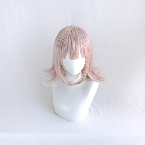 LZT 40cm/15.75''Lotus Short Anime Cosplay Pelucas Para Danganronpa Chiaki Nanami Cosplay peluca Con Gorra Gratis