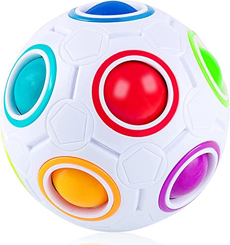 Magic Ball Puzzle Cube Coolzon® Pop Rainbow Magico Cubo Fidget Juguetes Anti Estrés para Niños Adultos Educación