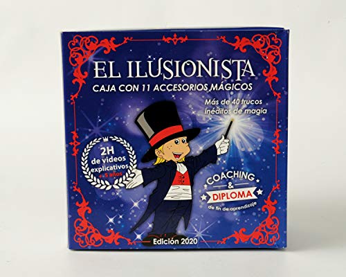 MAGIC SECRET - Caja de Magia para niños (5+) - El Ilusionista - Aprende +45 Trucos de Magia Profesionales - 88 Videos (App iOS & Android) + 11 Accesorios + Coaching por Mago Profesional