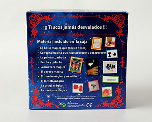 MAGIC SECRET - Caja de Magia para niños (5+) - El Ilusionista - Aprende +45 Trucos de Magia Profesionales - 88 Videos (App iOS & Android) + 11 Accesorios + Coaching por Mago Profesional