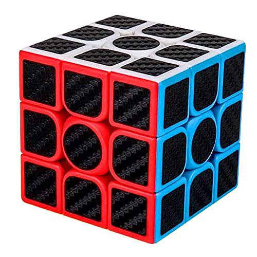 MAGIC SELECT Cubo Mágico 3x3 Clásico Meilong Moyu Cubing Classroom Fibra de Carbono, Sticker Antideslizante con Giro más rápido, fácil y Suave, Rompecabezas 3D, Principiantes y Profesionales