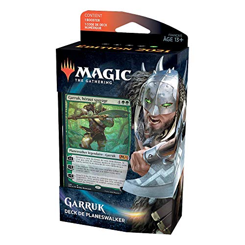 Magic The Gathering- Deck de planeswalker Garruk Herut Silvestre, edición básica 2021 (Wizards of The Coast C76591010)