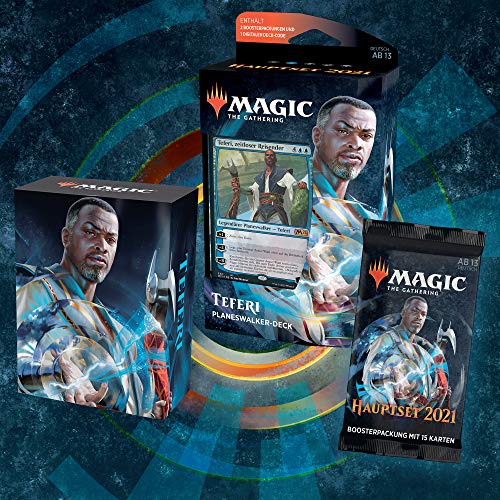 Magic The Gathering Magic: The Gathering Planeswalker-Deck Teferi C76561000 Magic: The Gathering Planeswalker-Deck Teferi - Juego de Cartas (60 Cartas)