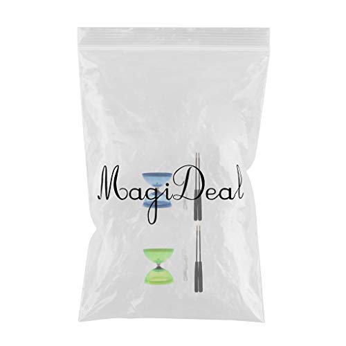 MagiDeal 2 Unids Juguete de Truco Diabolo Profesional con Cadenas Niños Adultos