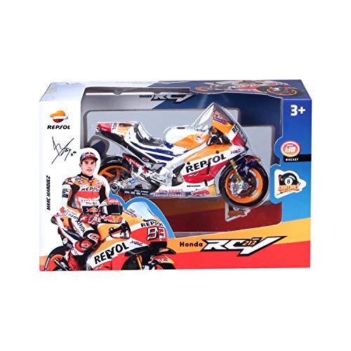 Maisto- Moto Honda Repsol Team RC213V del piloto Marc Marquez 34595, Multicolor (34594)