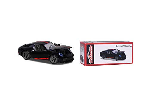 Majorette 212053153 Deluxe Coche de Juguete Porsche 911, Incluye Caja de Recogida, neumáticos de Goma, 7,5 cm, 6 Modelos Diferentes, Entrega 1 Pieza, Multicolor