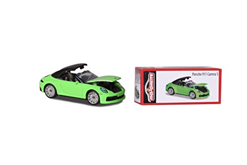 Majorette 212053153 Deluxe Coche de Juguete Porsche 911, Incluye Caja de Recogida, neumáticos de Goma, 7,5 cm, 6 Modelos Diferentes, Entrega 1 Pieza, Multicolor