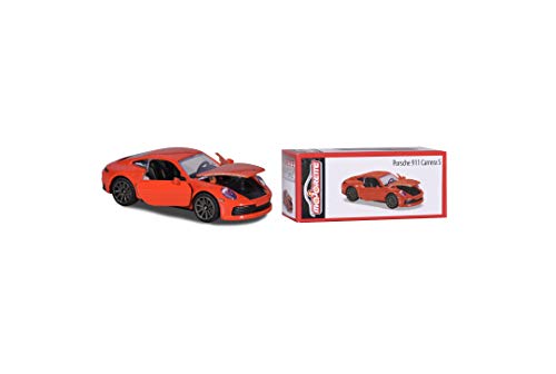 Majorette 212053153 Deluxe Coche de Juguete Porsche 911, Incluye Caja de Recogida, neumáticos de Goma, 7,5 cm, 6 Modelos Diferentes, Entrega 1 Pieza, Multicolor