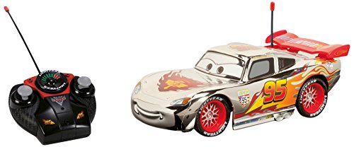 Majorette- Disney Cars Coche con Radio Control Rayo Mcqueen, Color Plateado (Simba 203089580)